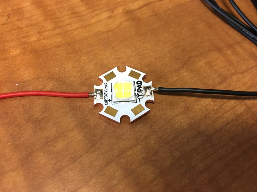 FPV night flying LED headlight project