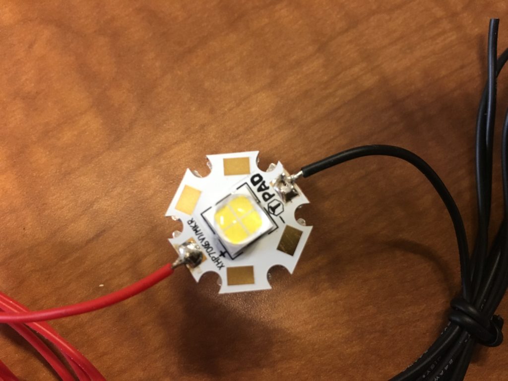 FPV night flying LED headlight project