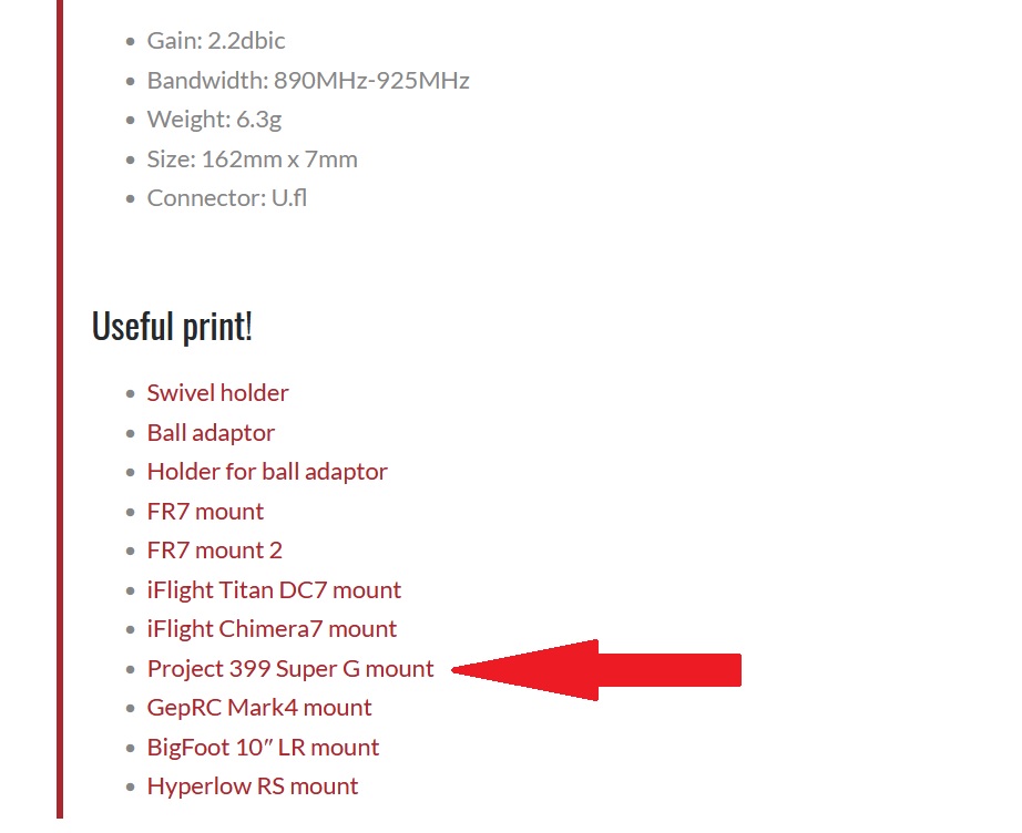 3D printed FPV antenna protective parts